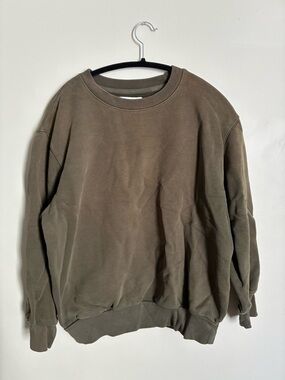 Classic Womens Crewneck Sweatshirt - Olive Brown
